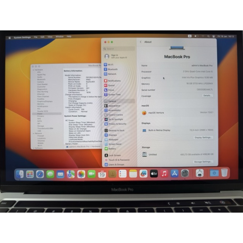 MacBook Pro 13 2020 Silver i5 2ghz 16/512
